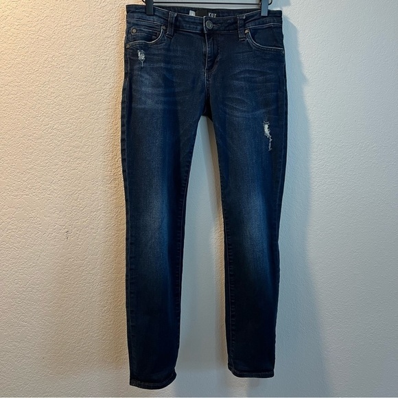 Women’s Kut from the Kloth dark wash distressed skinny jeans size 2 - Picture 1 of 7